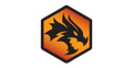 The set's expansion symbol combines a dragon with the set's dice rolling sub-theme.