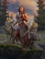 In Innistrad Arlinn leads a pack of wolves.