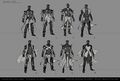 Black and white concept sketches of Basri for Aetherdrift by Javier Charro.[12]