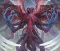 The former leaders of Flights Goldnight and Alabaster, Bruna and Gisela, were twisted by Emrakul into her herald Brisela. A eldrazi angel.