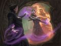 In Arcavios, Liliana tries to find a way to resurrect Gideon.