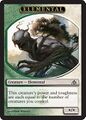 DGM Elemental creature token produced by Voice of Resurgence