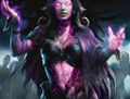 Liliana's Demonic Contract is written on her skin.