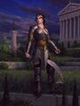 After being killed by Heliod, Elspeth resides in Ilysia in the Underworld of Theros.