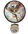 Time Spiral promotional pop-up frisbee and pouch, depicting Serra Avenger
