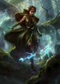 Freyalise, a half-elf planeswalker from Dominaria.