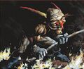 A Jamuraan goblin. Art by Scott Hampton.