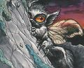 Original art of Hyalopterous Lemure showing a fantastical Lemur.