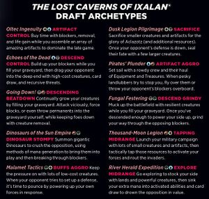 The ten color-pair archetypes for The Lost Caverns of Ixalan limited.