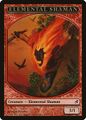 3/1 red Elemental Shaman creature token produced by Hostility (among others)