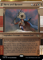 Redesigned Amonkhet Invocations frame for March of the Machine.