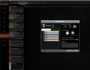 The match creation screen for a MTG Brawl game on Magic Online.