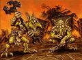 Mirrodin goblins. Art by Pete Venters.