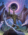 Nicol Bolas casts the Elderspell.