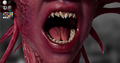 Elesh Norn's "needle-like" teeth and forked tongue.