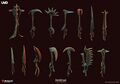 3D model of Phyrexian weapons.