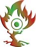 Ravnica block Gruul Clans (Burning Tree Clan) crest