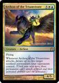 RTR Azorius prerelease promotional card Archon of the Triumvirate