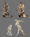 Spirits Statues, Lorehold mascots.