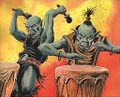 Sarpadian goblins. Art by Dan Frazier.