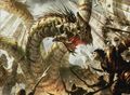 A Gruul Hydra from Ravnica.