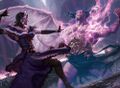 On Dominaria, Liliana confronts Belzenlok.