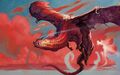 A subjugated dragon on Esper. Art by Jesper Ejsing.