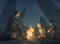 Tocasia was the brothers' first mentor, teaching them about Thran artifacts.