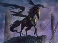 A black pegasus from The Underworld of Theros.