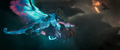 Ureni fights a wild dragon.