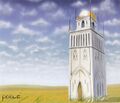 One of four Mark Poole pieces depicting Urza's Tower from Antiquities