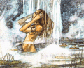 Vitalizing Cascade - Similar to Golden Age depictions of nude women & water.