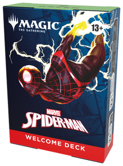 Green deck box featuring Miles Morales' Spider-Man.