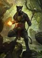 Lord Windgrace, a Panther Warrior planeswalker from Urborg, Dominaria.