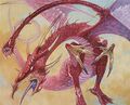 Worldgorger Dragon, a draconic nightmare. Art by Wayne England.